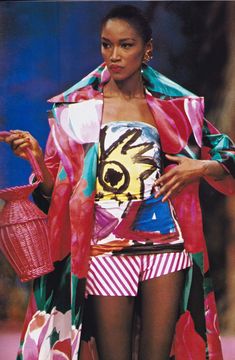 Christian Lacroix Haute Couture Spring/Summer 1988 | 80s Runway | Fashion | Print Runway Fashion Chanel, 80s Runway Fashion, Runway Fashion Aesthetic, Christian Lacroix Haute Couture, Runway Fashion Dresses, Runway Fashion 2020, Vintage Retro Fashion, 90s Runway Fashion