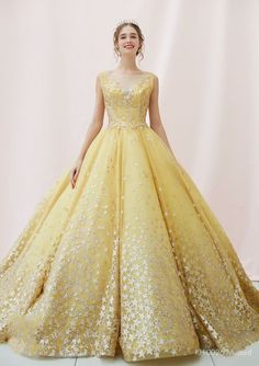 Prom Dresses Yellow, Fantasy Gowns, Fairytale Dress, Beauty Dress, Quince Dresses, Fantasy Dress, Evening Dresses Elegant