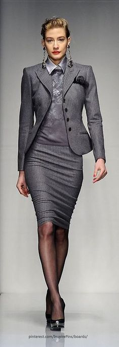 ╰☆╮Fashionista╰☆╮ Womens Power Suit, Corporate America, Power Dressing, A Skirt, Business Suit, Office Fashion