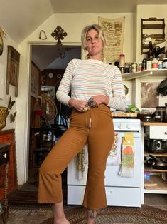 These are the sickest pair of 70's wool tweed like pants  They have been altered for shorter length  Small bells  Western pants  Pockets  Great belt loops  Not itchy at all they are pretty soft  Great vintage condition  No tag with size seems like a small/medium  Measurements taken flat are  Waist: 14.5 in  Hips: 15.5 in  Rise: 11.5 in  Inseam: 23.5 in  Full length: 34 in long  All sales are final  Thanks for checking out Cereal Vintage Thrift  Recycle Reuse Recreate Retro Wide Leg Pants For Fall, 70s Inspired Wide Leg Pants For Fall, 70s Inspired Stretch Pants For Fall, Stretch Pants For Fall In 70s Style, Stretch 70s Inspired Fall Pants, Retro Flare Pants For Fall, Retro Fitted Wide Leg Pants For Fall, 70s Inspired Fitted Pants For Fall, Fitted 70s Inspired Fall Pants