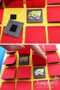 the process to make felt construction vehicles is shown