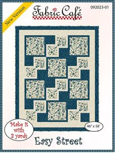 an easy to make quilt pattern with 3 yards