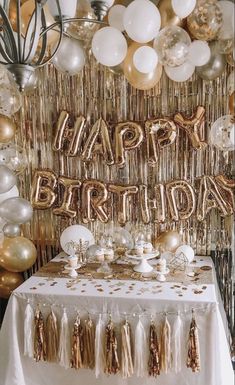 Gorgeous home birthday decoration ideas | Home decorating ideas Easy Diy Backdrop, Diy Backdrop Ideas, Gold Theme Birthday, Golden Birthday Parties, Surprise Birthday Decorations, Birthday Party Decorations For Adults, Diy Birthday Backdrop, 18th Birthday Decorations, Simple Birthday Decorations