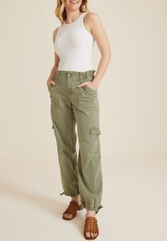 Utility Pants Women, Olive Green Pants, Pants Green, Utility Pants, Green Pants, High Rise Shorts, List Style, Pants Women, Pants Straight