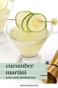 cucumber martini is an easy and refreshing cocktail