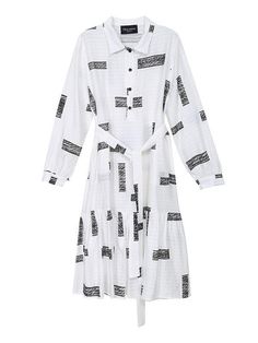 Sku CY-!64479 Material Polyester Style Loose , Long Sleeves Feature Printing Neckline Lapel Occasion Urban , Original Creation Seasons Spring , Autumn Type Midi Dresses Color WHITE Size FREE SIZE Model's weight: 49kg Model's height: 168cm(66.14inches) Model's bust: 86cm(33.86inches) Model's waist:66cm(25.98inches) Please consult the size chart we provide for this item's measurements to help you decide which size to buy.Please note: There may be 1-3cm differ due to manual measurement. size Bust Waist Shoulder Sleeve Length FREE SIZE 40.16 42.52 16.54 22.83 42.91 Printed White Long-sleeved Midi Dress, Boho Style Dresses, Urban Looks, Loose Style, Kids Sweater, Midi Dresses, Cozy Fashion, Lapel Collar, Belted Dress