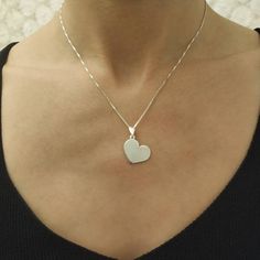 925 Silver Heart - Heart Necklace - Heart Charm - Heart Pendant - Love Necklace - Dainty Necklace - Women Charm- Girl Necklace- Gift For Her . . . . . . . . . . . . . . . . . . . . . . . . . . . . . . . . . . . . . . Looking for a thoughtful gift for your loved one? You will love this high quality 925 Sterling Silver Heart Necklace. This is a perfect gift for your girlfriend or wife. This lovely Sterling Silver Heart Charm Necklace necklace is made to order. Purchase one for your mom or anyone s Silver Dainty Heart Necklace, Sterling Silver Double Heart Engraved Charm Necklace, Silver Heart Pendant Charm Necklace, Silver Beaded Heart Pendant Necklace, Silver Heart Charm Necklace Engraved, Sterling Silver Heart Charm Necklace Gift, Silver Charm Necklace With Heart Beads And Pendant, Sterling Silver Heart Charm Pendant Necklace, Sterling Silver Heart Beads Pendant Necklace