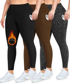 PRICES MAY VARY. 87% Polyester, 13% Spandex Imported 🔥2 DEEP SIDE POCKETS - NEW YOUNG Womens leggings feature with two side pockets,pockets are really deep and they won't look bloated that have enough room for a smart phone,key,card etc.. 🔥FLEECE LINED YOGA PANTS - With soft fleece interior,our warm plus size leggings for winter will fit you like a second layer of skin and offer you both comfort & warmth when temperature drops.Leggings with pockets for women are designed to add warmth and styl Leggings For Winter, Lined Leggings, Leggings With Pockets, Layers Of Skin, Womens Leggings, Leggings For Women, Cycling Workout, Plus Size Leggings, Golf Sport