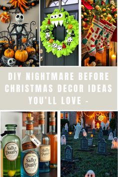 halloween decorations with words saying diy nightmares before christmas decor ideas you'll love