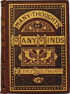 an old book with the title many thoughties of many minds on it's cover