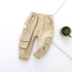 Boys Solid Pocket Casual Pants - PrettyKid Clean Heart, Affordable Clothes, Kids Wear, Cargo Shorts, Boy Outfits, Casual Pants, Khaki Pants, Baby Clothes, Trousers