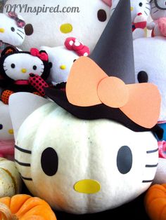 hello kitty pumpkins and other stuffed animals