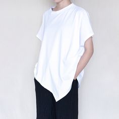 Hand-Dyed Irregular Cotton Tee for Women, Handcrafted Asymmetrical Cotton T-Shirt - Effortless Style and Comfort with a Twist ❤Size: one size Length: 70 cm(27.5") Bust:140 cm(55") Back Shoulder+Sleeve: 39 cm(15") Above size for manual tile measurement, due to personal measurement technique is different, there may be 2-4 cm error of the physical. ❤ For Custom Size, i need some measurements as following: Bust? Waist? Back Shoulder? Height? Your usual size: ? ❤Material: Cotton More Design: https:// More Design, Back Shoulder, Tees For Women, Shoulder Sleeve, Different Styles, Effortless Style, Womens Clothing Tops, Cotton T Shirt, Hand Dyeing