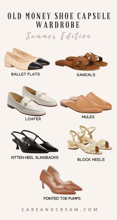 Loafer Sandals Outfit, Classy Loafers Women, Women Flat Shoes Classy, Must Have Sandals For Women, Old Money Outfits Loafers, Chic Shoes Women, Work Outfits Women Flat Shoes, Old Money Flats, Quiet Elegance Fashion