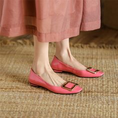 As low as $55.00 Pink Leather Loafers For Spring, Pink Leather Flat Heel Loafers, Pink Leather Loafers With Flat Heel, Trendy Pink Leather Loafers, Pink Flat Heel Loafers For Office, Pink Leather Loafers For Summer, Trendy Pink Leather Flats, Pink Casual Loafers For Office, Casual Pink Loafers For Office