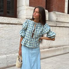 Women's Shirt Plaid Bow Lace Up Fashion Loose O-neck Puff Short Sleeve Female Blouses 2024 Spring Summer Casual Hollow Out Tops




 







 


Measurement In CM



	
		
			
			size

			
			
			S

			
			 
			
			M

			
			 
			
			L

			
			 
			
			XL

			
		
		
			
			bust[cm]

			
			
			74

			
			 
			
			78

			
			 
			
			82

			
			 
			 
		
		
			
			sleeve length [cm]

			
			
			39

			
			 
			
			40

			
			 
			
			41

			
			 
			 
		
		
			
			shoulder [cm]

			
			
			34

			
			 
			
			35

			
			 
			
			36

			
			 
			 
		
		
			
			length[cm]

			
			
			50

			
			 
			
			51

			
			 
			
			52

			
			 
			 
		
	


Note: 1 inch=2.54 cm Size mearsured by ourselves ,so sometimes it has 1-3cm mistakes. Please check the size carefully before you buy ;if you are not Loose Dress Pattern, Lantern Sleeved Blouses, 2024 Spring Summer, Plaid Bow, Weave Style, Summer Chic, Lantern Sleeves, Cute Shirts, Clothing Patterns