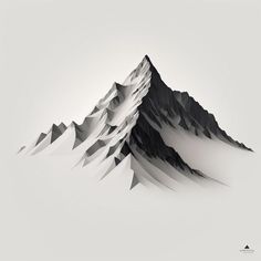 a black and white photo of a mountain