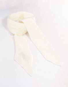 Nothing compares your winter look loke a chic cream coloured scarf. This satin beauty drapes elegantly and the pleated design lets you wear it in different ways- around your neck, in your hair and even as a fun belt. Dimensions: Length 700 mm x Width 700 mm Weight: 48g | Lovisa Pleated Satin Fabric Scarf, Neutrals Chic White Scarves For Fall, Elegant White Winter Scarf, Fabric Scarf, Winter Looks, Satin Fabric, Cream Color, Scarf Accessory, Wear It, Satin