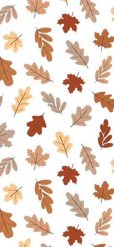 an image of autumn leaves on a white background for wallpaper or wrapping paper design