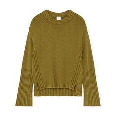 Find G. LABEL BY GOOP The Long-cuff Crew on Editorialist. G. Label by goop The Long-Cuff Crew in Peridot, X-Small: Chunky collar, slouchy fit, subtle strokes of ribbing throughout—if there’s one sweater we’re living in this season, it’s this. Designed in LA and knit in Italy from a midweight merino wool, it’s soft yet substantial. There are knuckle-grazing sleeves you can wear long or gently cuffed at the wrist. And it has two slits along the side seams (detailed with pretty touches of pointelle stitching), so you can tuck it, leave it loose, anything. Formerly known as the Van Nuys High-Cuff Crewneck Sweater.100% virgin wool Made in Italy. School Sweater, Charcoal Sweater, Peridot Color, Latest Sweater, Van Nuys, Striped Turtleneck, Cashmere Turtleneck, Charcoal Color, Crewneck Sweater