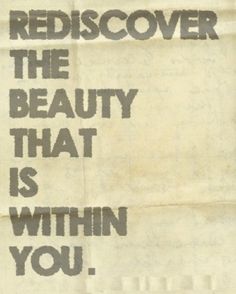 a newspaper advertisement with the words rediscover the beauty that is within you