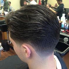 Disconnected Slick Back, Badass Haircut, Hair Types Men, Slicked Hair, Classic Mens Hairstyles, Mens Haircuts Short Hair, Gents Hair Style, Mens Hairstyles Thick Hair, Undercut Pompadour