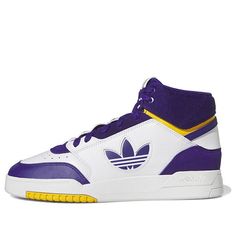 Adidas Originals Drop Step 'Purple White' GV9327 Purple Lace-up High-top Sneakers, Sporty Purple Sneakers With Boost Midsole, Sporty Purple High-top Sneakers For Streetwear, Sporty Purple Skate Shoes With Boost Midsole, Purple High-top Athleisure Sneakers, Purple Mid-top Sporty Sneakers, Sporty Purple Mid-top Sneakers, Purple Mid-top Sneakers With Boost Midsole, Purple Lace-up High-top Sneakers For Light Sports