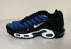 Brand: Nike Size: Mens US 11 Color: Photo Blue/White/Black Condition: Brand new without box Description: Nike Air Max Plus Running Shoes Terms & Condition: All sales are final Shipping: Free with tracking number within United States. International Standard Shipping $40. Blue Outdoor Running Shoes With Air Max Cushioning, Dope Outfits For Guys, Nike Air Max Plus, Air Max Plus, Color Photo, Blue White And Black, Black Running Shoes, Dope Outfits, Air Max