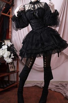 Swag Clothes, Style Types, Black Tube Top, Gothic Cross, Black Tube, Dark Outfits, Outfits Dress, Dream Outfits, Gothic Outfits