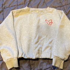 Universal Thread Cropped Sweatshirt Xs Never Worn Embroidered Hearts Embroidered Hearts, Heart Sweatshirt, Cropped Sweatshirt, Embroidered Heart, Universal Thread, Crop Sweatshirt, Thread, Sweatshirts Hoodie, Womens Tops