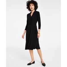 Tommy Hilfiger Dress Womens Size 8 Black Knotted Waist V Neck 3/4 Sleeve Fit Flare. New With Tags. Chest: 17.5" Waist: 14" Length: 43" Measurements Are Taken Flat, Across Chest (Armpit To Armpit), And Top Shoulder To Bottom Hem. Elegant 3/4 Length Day Dresses, Black Midi Dress For Spring, Elegant Tommy Hilfiger Dresses For Workwear, Chic Tommy Hilfiger Dresses For Work, Elegant Tommy Hilfiger Midi Dress For Spring, Black 3/4 Length Spring Dresses, Elegant Fitted Midi Dress By Tommy Hilfiger, Black Spring Dresses 3/4 Length, Tommy Hilfiger Elegant Midi Dress