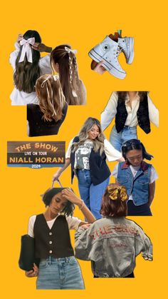 the collage shows many different types of clothing