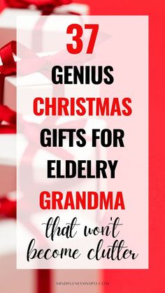 37 genius Christmas gifts for elderly grandma that won't become clutter in the gift guide on mindfulnessinspo.com Christmas Gift Ideas For Grandparents, Practical Christmas Gifts, Xmas Gift Guide