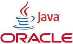 a red and blue logo with the word oracle on it's bottom right corner