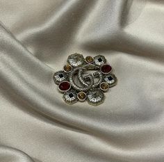 Wonderful Brooch Good Condition  WorldWide Shipping Shipping With Velvet Bag No Box Elegant Multicolor Brooch Pins, Designer Silver Brooches For Wedding, Designer Silver Wedding Brooches, Designer Silver Brooches For Gifts, Luxury Multicolor Brooches As Gift, Luxury Multicolor Brooches For Gifts, Wedding Brooches, Vintage Gold Brooch, Gucci Vintage