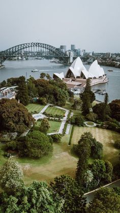 an aerial view of the sydney opera house