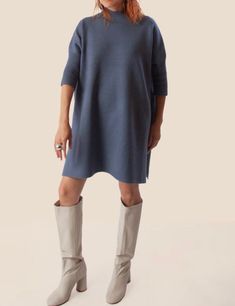 Kerisma Aja Sweater Dress Oversized Mini Length Dresses For Daywear, Chic Oversized Mini Dress, Fall Tunic Dresses For Work, Oversized Blue Midi Dress, Chic Tunic Midi Dress For Fall, Elegant Oversized Blue Dress, Elegant Oversized Mini Dress, Oversized Winter Mini Dress, Chic Fall Tunic Dress