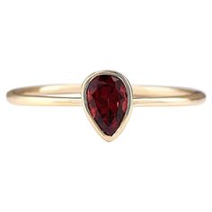 Stamped: 14K Yellow Gold Total Ring Weight: 1.1 Grams Ring Length: N/A Ring Width: N/A Gemstone Weight: Total Natural Garnet Weight is 0.50 Carat Color: Red Face Measures: 6.00x4.00 mm Sku: [703378W] Beautiful Promise Rings, Forever Rings, Red Face, Yellow Gold Solitaire, Bar Stud Earrings, Rare Crystal, La Face, Jewelry For Her, Yellow Gold Ring