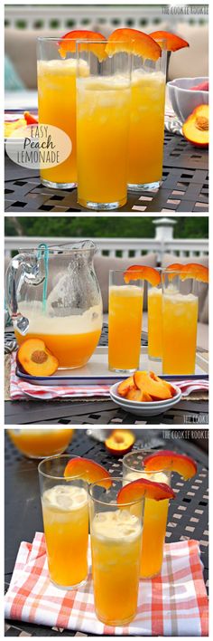 orange juice in glasses on a table