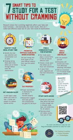 the 7 smart tips to study for atteste without cramming info poster