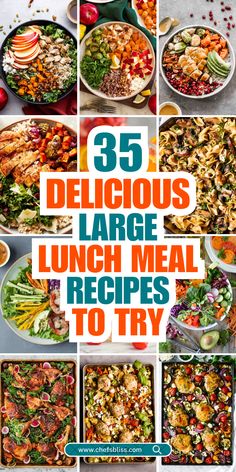 When lunchtime calls for something hearty and filling, these 35+ large lunch meal recipes are here to deliver! Perfect for families, gatherings, or meal prep, these recipes are big on flavor and portion size. From casseroles and loaded salads to one-pot meals and protein-packed dishes, there’s something for everyone to enjoy. Whether you’re feeding a crowd or simply looking for a satisfying midday feast, these recipes have you covered. Let’s dig into some deliciously large lunch meals that’ll leave everyone satisfied! Big Batch Family Meals, Lunch For Family Gathering, Lunch Ideas For A Group Of People, Lunch For 50 People, Big Family Lunch Ideas, Weekend Lunch Recipes, Large Meal Prep Ideas, Easy Lunch Recipes For Family, Lunch Meat Platter