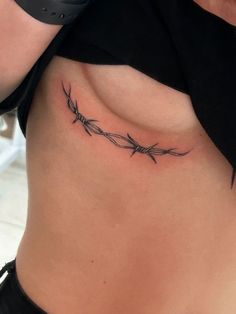 Barb Wire Tattoo, Minimalist Symbols, Pair Tattoos, Wire Tattoo, Maching Tattoos, Barbed Wire Tattoos, Designs Quotes, Rib Tattoos For Women, Grunge Tattoo