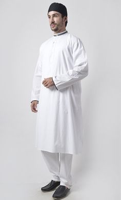 Fabric is 100% cotton poplin Button at front tunic Mandarin collar Piping detail at collar and sleeves Length is 46" Bottom Included It is a 2pc set Machine wash cold with like colors and tumble dry Note:- Piping detail will remain black in all color options available Matching bottoms as per color selected White Cotton Kurta With Relaxed Fit, White Casual Kurta With Relaxed Fit, Casual White Kurta With Relaxed Fit, White Cotton Relaxed Fit Kurta, White Relaxed Fit Cotton Kurta, White Casual Relaxed Fit Kurta, Cotton Casual Kurta For Eid, Casual Cotton Kurta For Eid, Casual Cotton Kurta For Winter