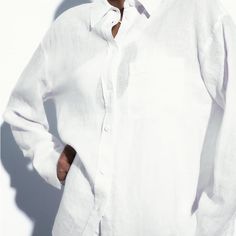 Classic And Timeless Https://Www.Zara.Com/Us/En/Linen-Shirt-With-Pockets-P04786049.Html?V1=224226453 Zara Button-up Everyday Shirt, White Button-up Top From Zara, Zara Relaxed Fit Button-up Top, Zara Long Sleeve Everyday Shirt, Zara Long Sleeve Shirt For Everyday, Classic Zara Tops With Buttons, Zara Relaxed Fit Top With Button Closure, Zara Relaxed Fit Shirt With Buttons, Zara Solid Color Shirt For Summer