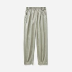 Getting dressed just got easier. We took our best-selling Easy Pant and made it in lightweight cotton twill so it features the same pull-on waistband and tapered leg as our original. Women's Easy Chino by Everlane in Light Sage Elevated Casual Relaxed Fit Pull-on Bottoms, Relaxed Fit Bottoms For Elevated Casual Wear, Elevated Casual Bottoms With Relaxed Fit, Relaxed Fit Pull-on Pants, Relaxed Fit High-waisted Pull-on Sweatpants, High-waisted Relaxed Fit Pull-on Sweatpants, Versatile Cotton Sweatpants With Pull-on Style, High-waisted Relaxed Fit Sweatpants, Relaxed Fit Ankle-length Pull-on Pants