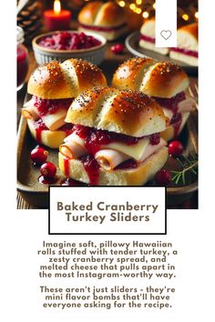 the recipe for baked cranberry turkey sliders