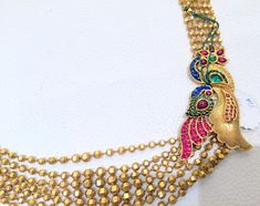 22K Solid Gold Beads & Jadu set Wide Choker Necklace.Weight -157 grams. Festive Gold Bridal Necklace With Peacock Design, Gold Bollywood Bridal Necklace With Peacock Design, Gold Bridal Necklace With Peacock Design For Celebration, Ceremonial Gold Bridal Necklace With Peacock Design, Festival Reception Kundan Necklace With Peacock Design, Gold Necklace With Peacock Design For Receptions, Gold Bridal Necklace With Peacock Design For Reception, Diamond Emerald Necklace, Wide Choker Necklace