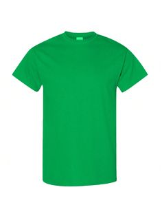 Dark Green  Collar  Cotton   Embellished Non-Stretch  Men Clothing Green Relaxed Fit Plain Top, Green Plain Short Sleeve T-shirt, Plain Green T-shirt For Spring, Basic Green Plain Top, Green Short Sleeve Plain Top, Relaxed Fit Plain Green T-shirt, Basic Green Shirt With Relaxed Fit, Green Relaxed Fit Basic Shirt, Green Crew Neck Plain Shirt