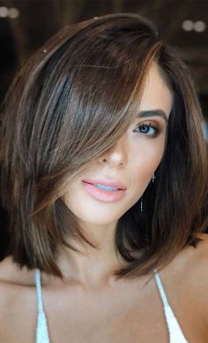 Polished Hair, Bob Haircut With Bangs, Side Swept, Haircuts With Bangs, Long Bob