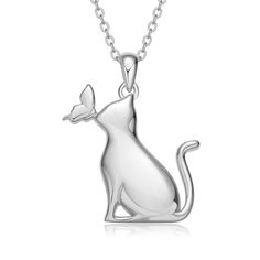 PRICES MAY VARY. Design: Cat pendant necklace for women or girl. It is cute and delicate cat Jewelry. Material: It is made of 925 sterling silver. Size: Cat pendant's size is 0.83 inch*0.79 inch. The chain is 18 inches chain with 2 inches extender chain. Gift: It is a surprised gift for your daughter, mother, wife, girlfriend, best friend, granddaughter, sister or yourself when on Mother’s Day, Valentines Day, Anniversary, Graduation, Birthday, Thanksgiving Day, Christmas. Package: 1 x cat neckl Black Cat Jewelry, Silver Cat Pendant, Christmas Package, Cat Pendant Necklace, Birthday Thanksgiving, Sterling Silver Cat, Cat Pendant, Daughter Mother, Sterling Silver Anklet